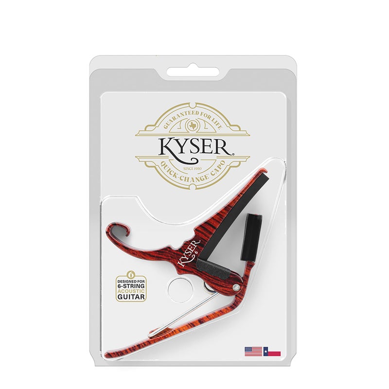 Kyser Quick-Change Guitar Capo for 6-string acoustic guitars, Rosewood, KG6RW - Image 5